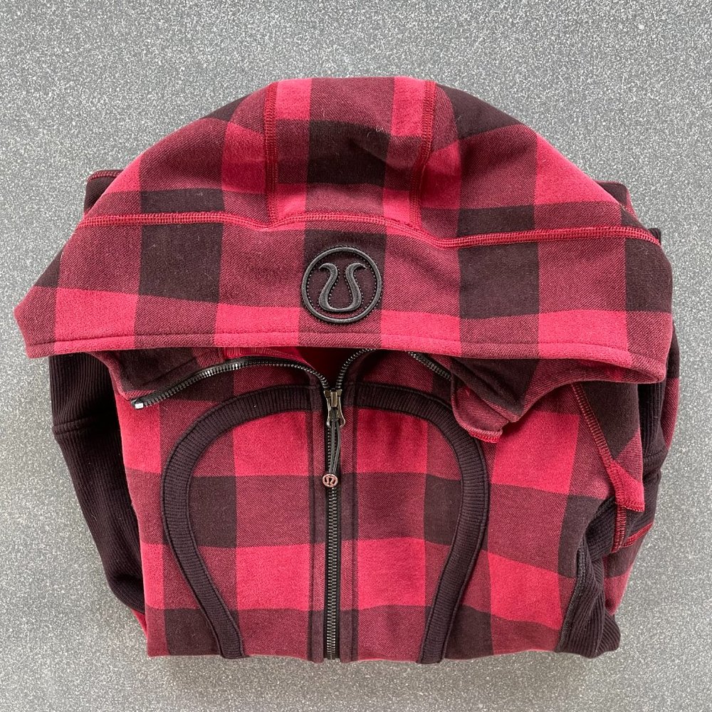 RARE EUC Lululemon Scuba Hoodie II in Buffalo Plaid Mini Camp Check size 6 - Picture 5 of 14